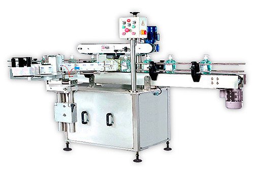 HM OCTEM 100 - Full Automatic Double Sided Containers Self Adhesive Labelling Machine 