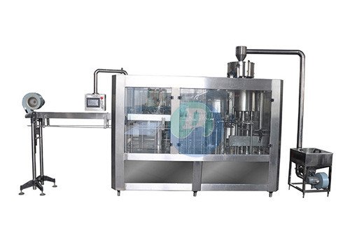 Полностью автоматическая моноблочная машина для розлива жидкости в пластиковые и стеклянные бутылки CGF24-24-8
