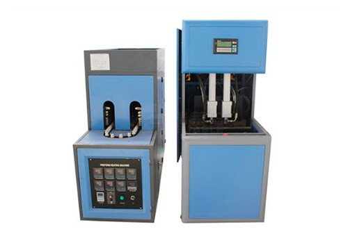 Полуавтоматическая машина для выдува ПЭТ-бутылок емкостью 200 мл — 2 л с одним нагревателем и одной воздуходувкой