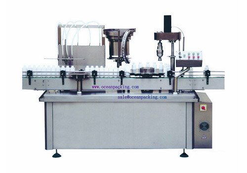 OPGY-4 Automatic 4 Nozzles Ceramic Pump Linear Filling, Capping Combination Machine 