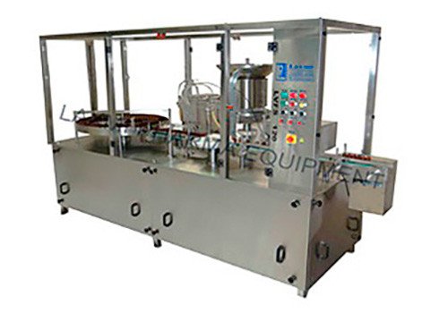 AUTOMATIC VIALS FILLING AND RUBBER STOPPER MACHINE (LVFS - 120N)