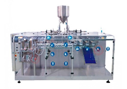 Automatic High Speed Stand up Pouch Liquid Paste Filling Sealing Packing Machine YLM-PMHZ-140D-LP