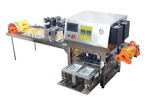 Автоматическая машина LD802D для упаковки продуктов питания в лотки и запечатывания лотков