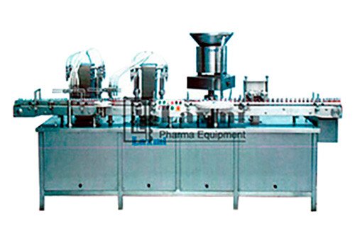 AUTOMATIC EIGHT HEAD VIAL FILLING & RUBBER STOPPERING MACHINE MODEL: LVFS 200R