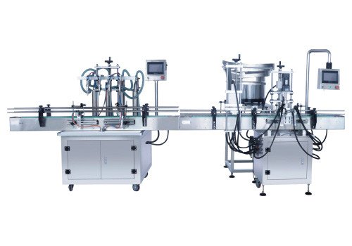 4-heads Filling Machine + Linear Capping Machine HZGY500-4 